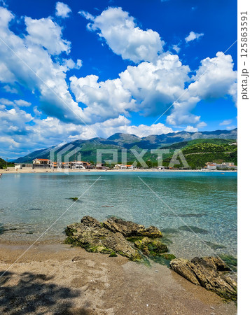 Montenegro Mountain Nature with Rocks, Clouds, and Summer Landscape Montenegro Mountain Nature with Rocks, Clouds, and Summer Landscape 125863591