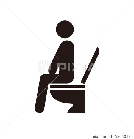 トイレのピクトグラムアイコン トイレのピクトグラムアイコン 125865018