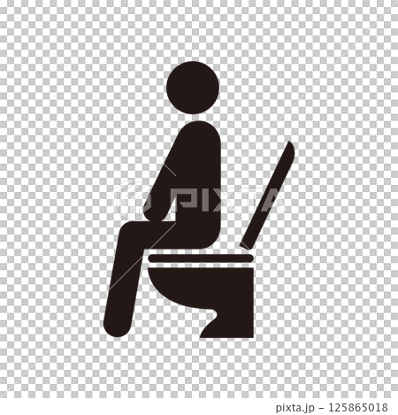 トイレのピクトグラムアイコン トイレのピクトグラムアイコン 125865018