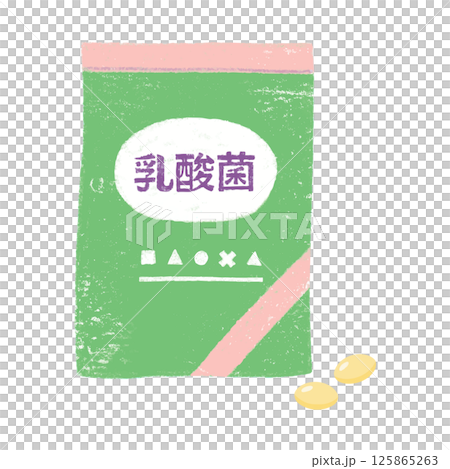 乳酸菌のサプリメント袋入り 125865263