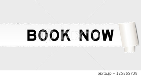Ripped gray paper background that have word book now under torn part Ripped gray paper background that have word book now under torn part 125865739