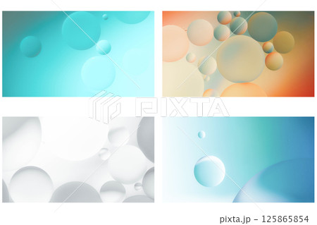 A delicate interplay of pastel bubbles and soft gradients evokes a weightless calm, ideal for themes of mindfulness, clarity, and digital elegance 125865854