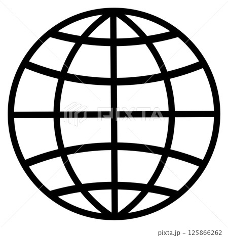 シンプルな地球のアイコン シンプルな地球のアイコン 125866262