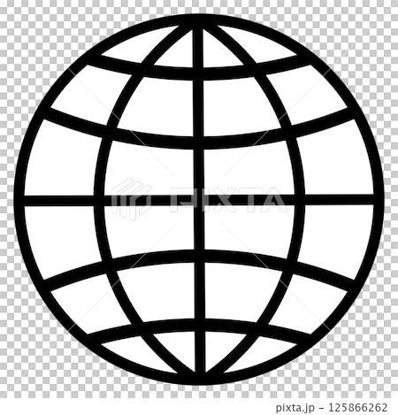 シンプルな地球のアイコン シンプルな地球のアイコン 125866262