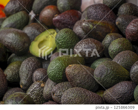 Avocados in provence France market detail Avocados in provence France market detail 125866309