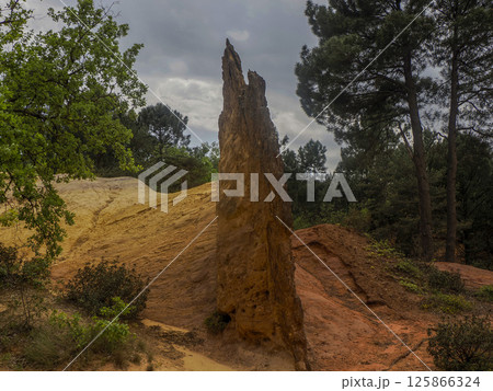 Colorado Ocher canyon valley massif in Provence france 125866324