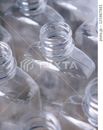 Plastic Bottle Packaging for Beverage Manufacturing. 125867881