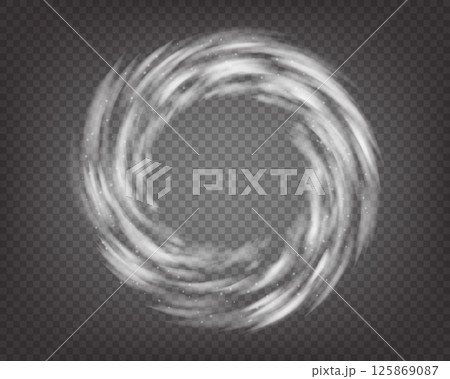 Semitransparent circle cloud or smoke rotation effect 125869087