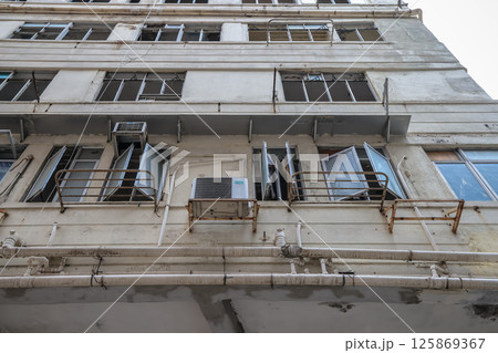 May 5 2025 Low Angle View of an Urban Residential Apartment Building 125869367