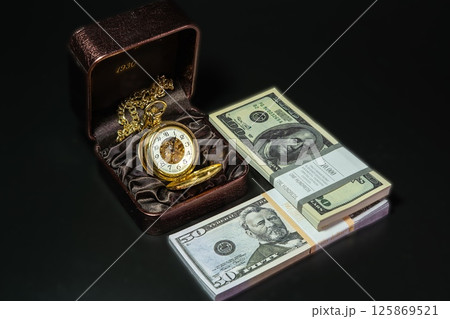 Bundles of dollars on the background Bundles of dollars on the background 125869521