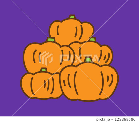 かわいいパンプキン ハロウィン 125869586