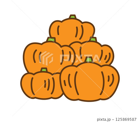 かわいいパンプキン ハロウィン 125869587