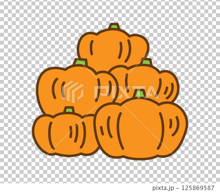 かわいいパンプキン ハロウィン 125869587