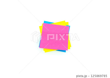 Vibrant sticky notes on white background 125869785