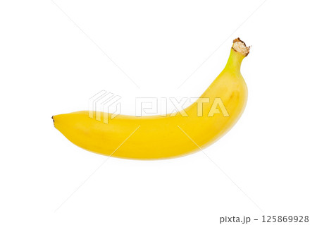 Single banana against white background. Most popular worldwide fruit Single banana against white background. Most popular worldwide fruit 125869928