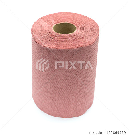 Roll of paper kitchen towels isolated on white Roll of paper kitchen towels isolated on white 125869959