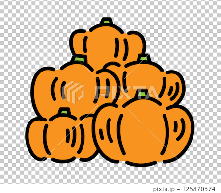 可愛的南瓜萬聖節 125870374