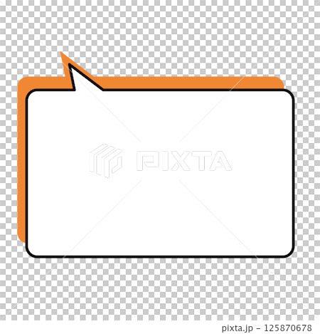 Simple speech bubble illustration, horizontal, square 125870678