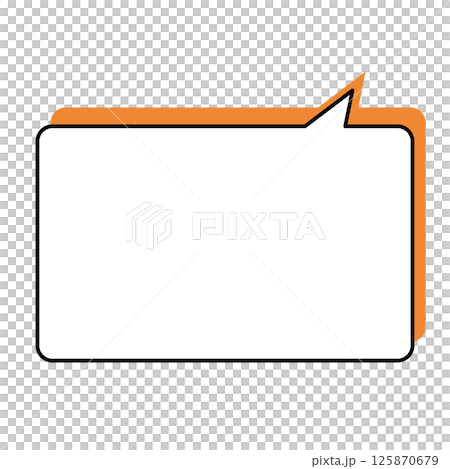 Simple speech bubble illustration, horizontal, square 125870679