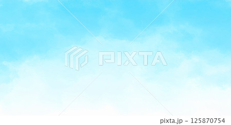 美しい青の水彩のテクスチャの背景　Abstract light blue watercolor fo 125870754