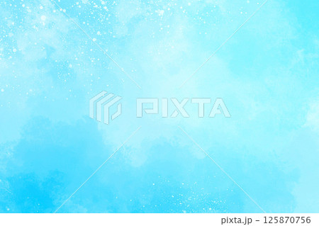 美しい青の水彩のテクスチャの背景　Abstract light blue watercolor fo 125870756
