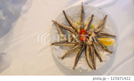 Fried Anchovies, Spain 125871422