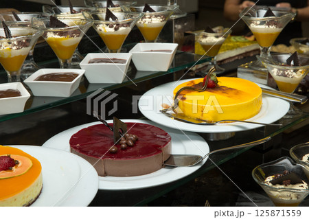 A variety of cakes 125871559