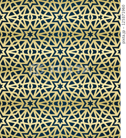 Islamic background with traditional style arabic. Seamless pattern for card, background, fabric or abstract design. Muslim ornament. Islamic background with traditional style arabic. Seamless pattern for card, background, fabric or abstract design. Muslim ornament. 125871960