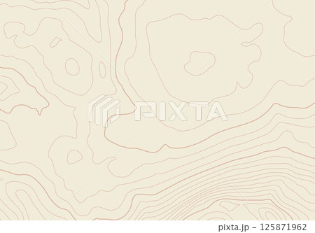 Topographic map background with altitude lines. Abstract terrain topography with elevation levels of the relief 125871962