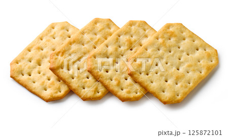 crackers on white background 125872101