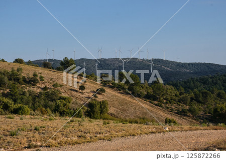 Wind turbine group in Spain 125872266