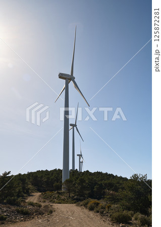 Wind turbine group in Spain Wind turbine group in Spain 125872281
