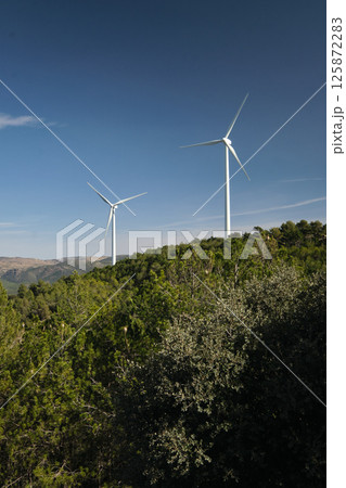 Wind turbine group in Spain Wind turbine group in Spain 125872283