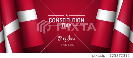 Denmark constitution day vector banner, greeting card Denmark constitution day vector banner, greeting card 125872313