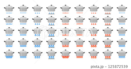 火加減の種類のイラスト素材 125872539