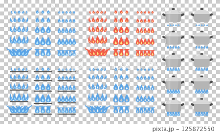 火加減の種類のイラスト素材 火加減の種類のイラスト素材 125872550