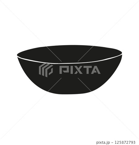 Vector hand drawn sketch doodle bowl plate 125872793