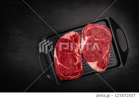 Raw beef steak 125872837
