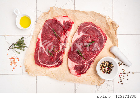Raw beef steak 125872839