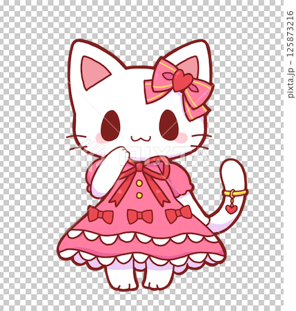 Posing Lolita White Cat 125873216