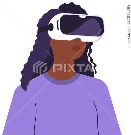 Dark Skinned Woman Exploring Virtual Reality 125873298