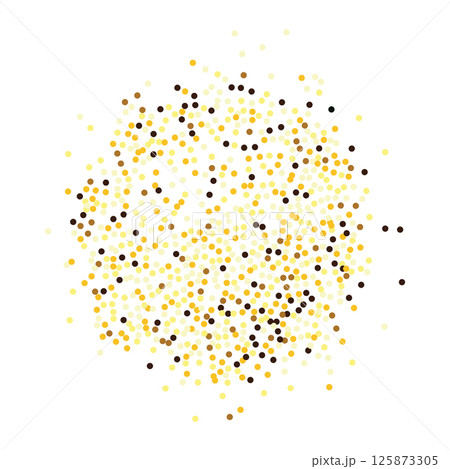 Golden Circle Made of Dots 125873305