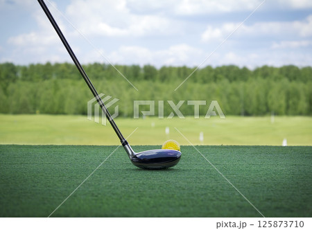 Golf club and ball Golf club and ball 125873710