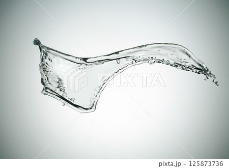 Water splash with drops 125873736