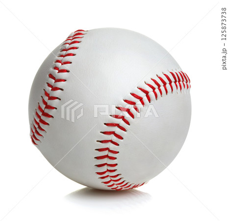 Baseball on white background 125873738
