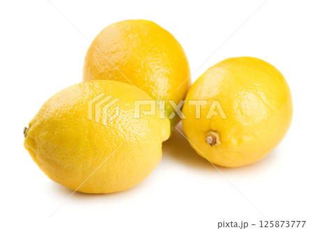Lemons on white background Lemons on white background 125873777