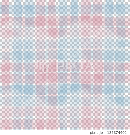 Baby Pink Blue Plaid Gingham Check Hand Drawn Background Pattern Overlay 125874402