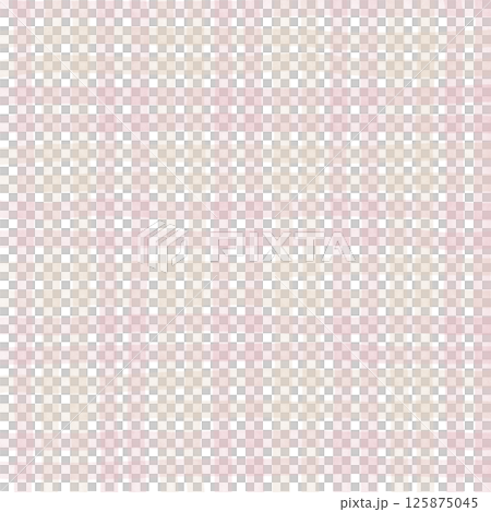 Pink Brown Beige Plaid Gingham Check Hand Drawn Background Pattern Overlay 125875045