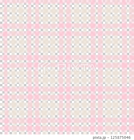 Pink Brown Beige Plaid Gingham Check Hand Drawn Background Pattern Overlay 125875046