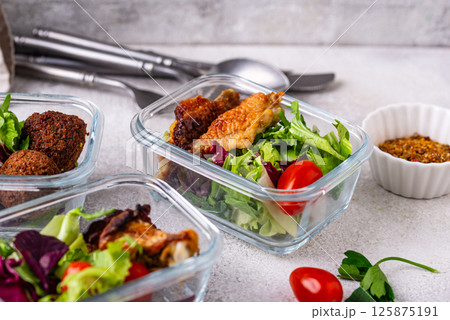 Meal prep concept. Healthy food in container. 125875191
